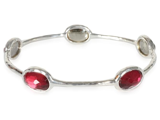 Autre Marque Ippolita Rock Candy Red Doublet Bracelet in  Sterling Silver Silvery Metallic Metal  ref.1305564