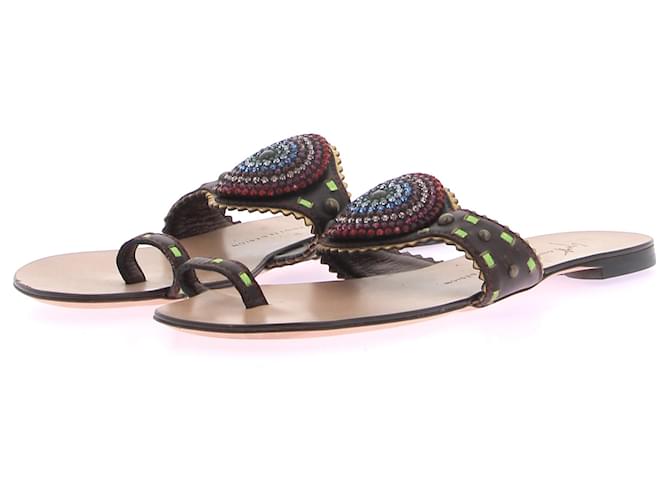 GIUSEPPE ZANOTTI  Sandals T.eu 37 leather Multiple colors  ref.1305588