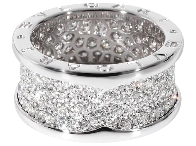 Bulgari Bvlgari B.Zero1 anel de diamante em 18K ouro branco 2.24 ctw Prata Metálico Metal  ref.1305621
