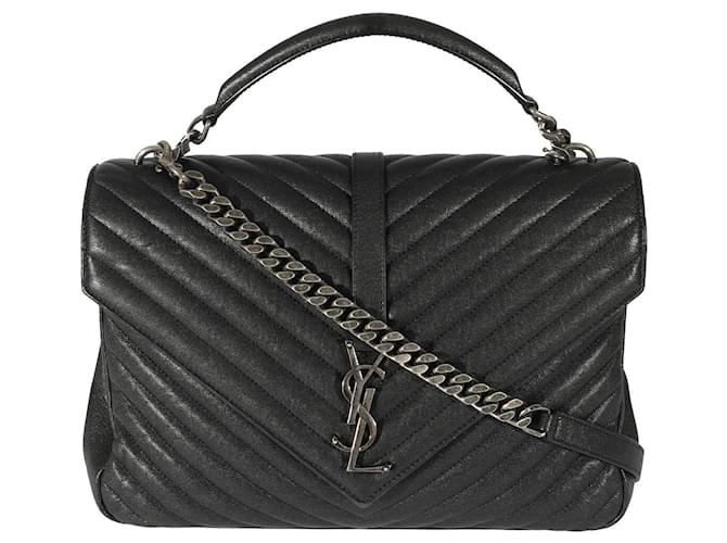 Saint Laurent Black Leather Large College Bag  ref.1305627