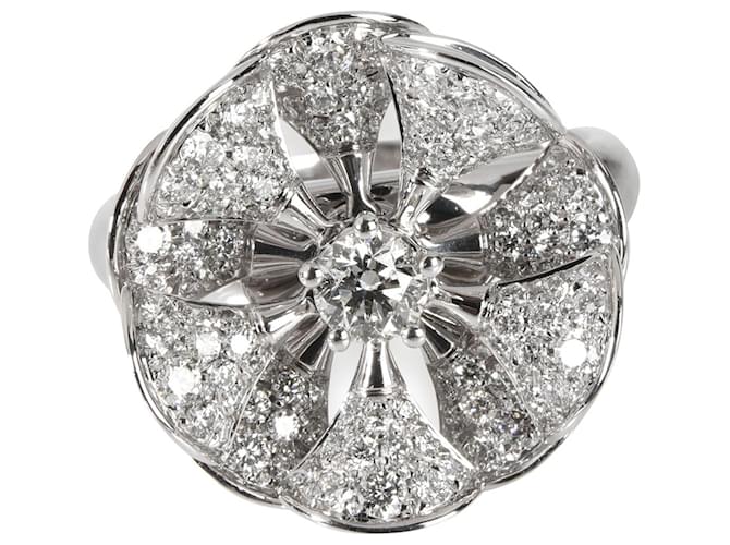 Bulgari Bvlgari Divas' Dream En Tremblant Pave Diamond Ring in 18K or blanc 1.85 ctw Métal Argenté Métallisé  ref.1305638
