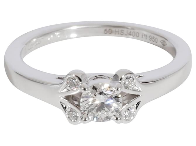 Anello di fidanzamento con diamante Cartier Ballerine in 950 Platino F VS1 0.27 ctw Argento Metallico Metallo  ref.1305661