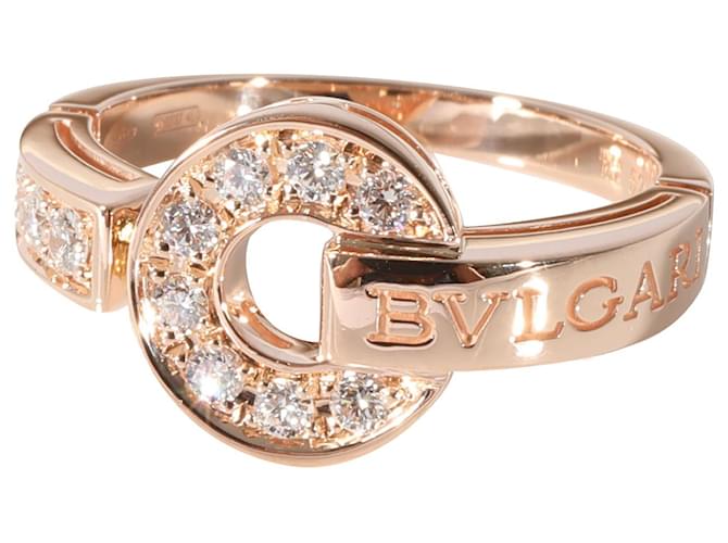 Bulgari BVLGARI Bvlgari Bvlgari Diamond  Ring in 18k Rose Gold 0.28 ctw Metallic Metal Pink gold  ref.1305669