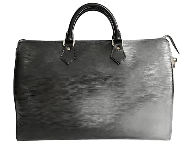 Louis Vuitton Speedy 40 sac à main en cuir épi noir  ref.1305673