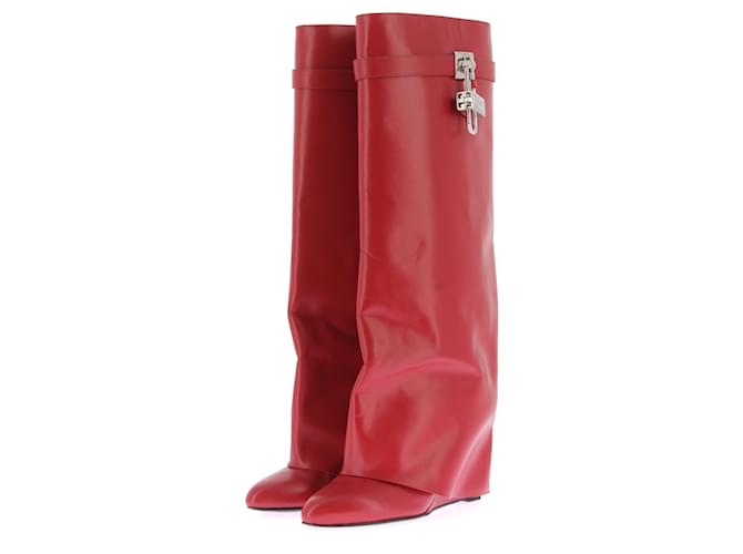 GIVENCHY  Boots T.eu 40 leather Red  ref.1305686