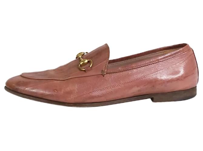 Gucci Rosa Loafer mit Horsebit - Größe EU 37.5 Pink Leder  ref.1305704