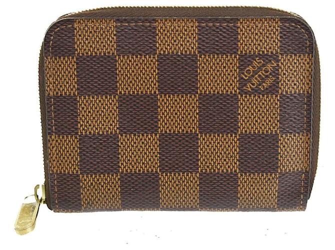Louis Vuitton Porte monnaie Zippy Brown Cloth  ref.1305771