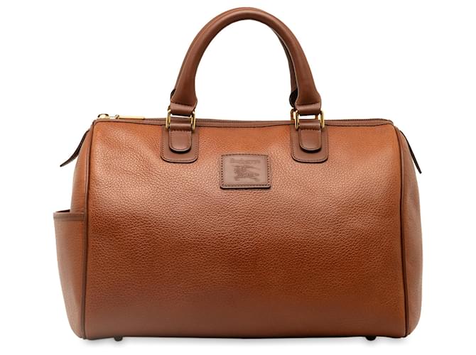 Burberry Brown Leather Boston Pony-style calfskin  ref.1305808