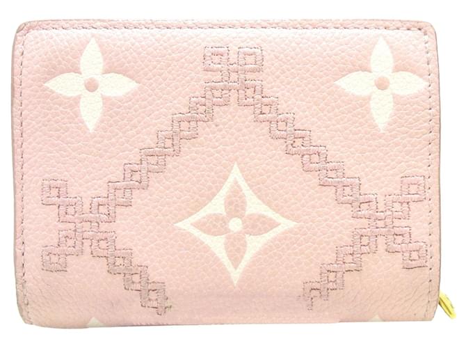 Louis Vuitton Petit portefeuille monogramme bicolore rose Empreinte Broderie Clea Cuir  ref.1305858