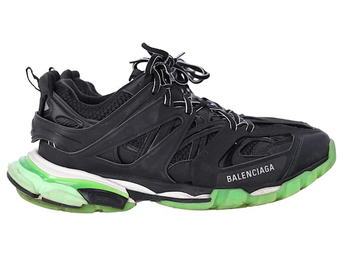 Balenciaga Glow in the Dark Track Sneakers in Black Polyurethane Plastic  ref.1305887