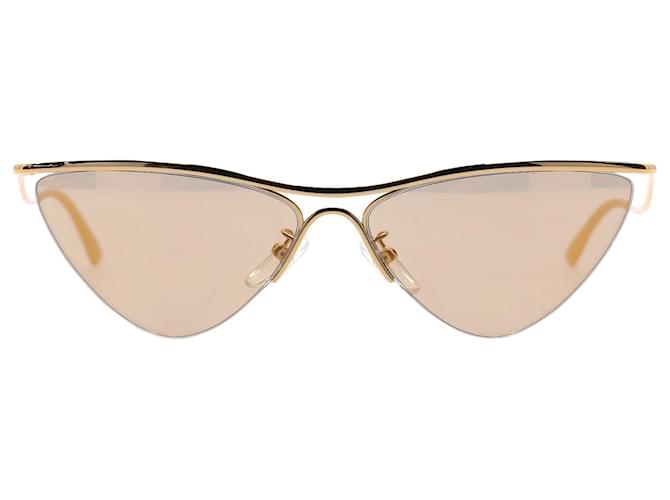 Balenciaga BB0093S Cat Eye Sunglasses in Gold Metal Golden  ref.1305889
