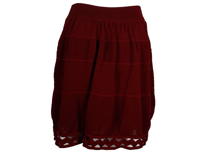 Saia Sandro Bianca em Viscose Vermelha Vermelho