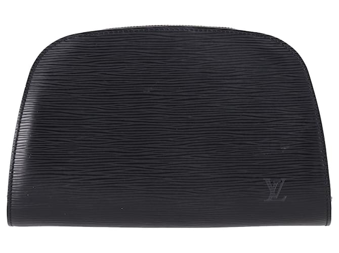 Louis Vuitton Dauphine 17 Kosmetiktasche aus schwarzem Epi-Leder   ref.1305919