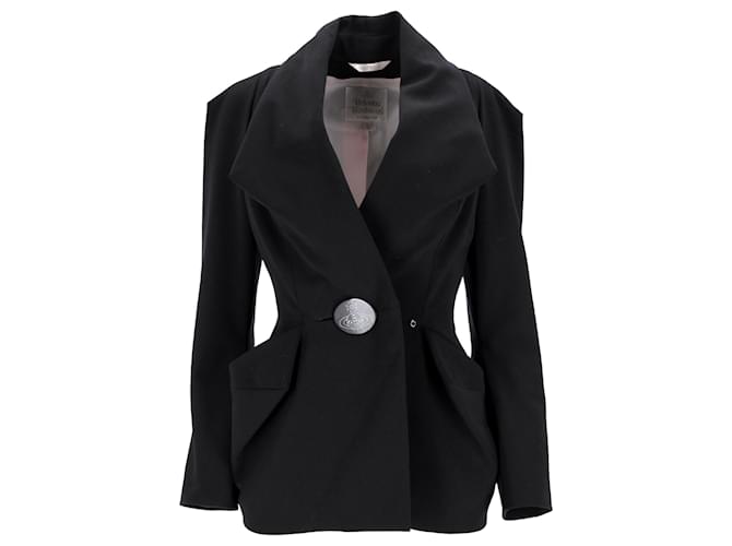 Vivienne Westwood Single-Breasted Blazer in Black Wool  ref.1305920