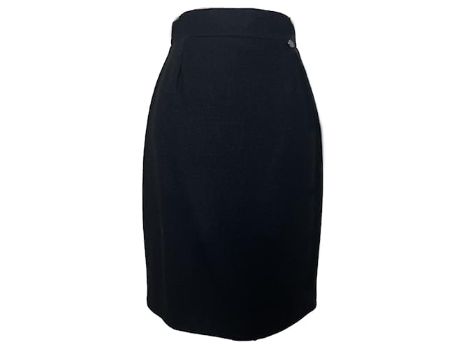 Chanel CC Eagle Charm Black Skirt Wool  ref.1305936