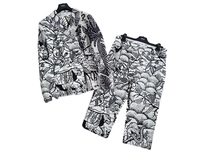 Chanel Conjunto de casaco e calças da coleção Dior Jungle. Multicor Algodão  ref.1305950