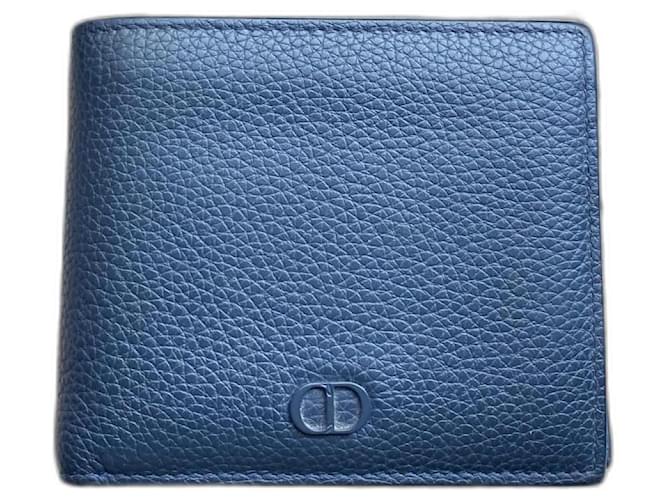Dior Wallets Small accessories Blue Leather  ref.1305953