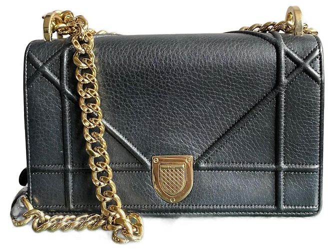 Borsa Dior Small Diorama in Pelle Nera Nero