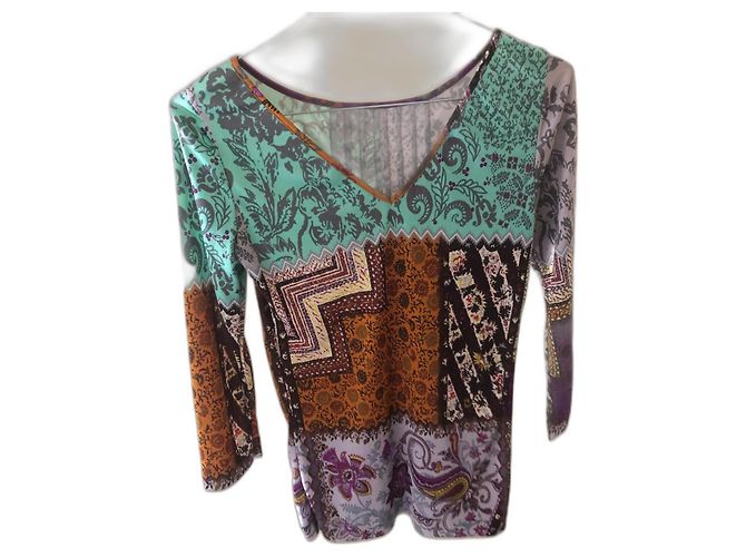 Etro Top Manches Trois Quarts Polyester Multicolore Multiple colors