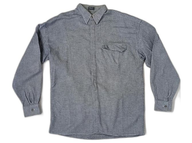 Versus Versace Camisa vintage de Versace para hombre de los años 90. Gris