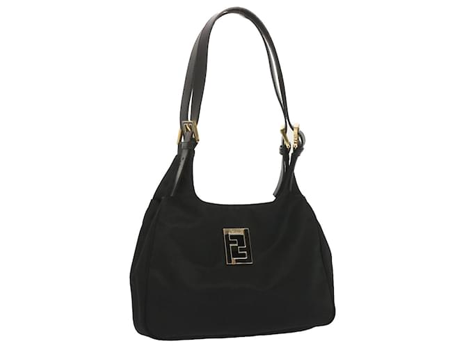 FENDI Shoulder Bag Nylon Black Auth ep3642  ref.1305993