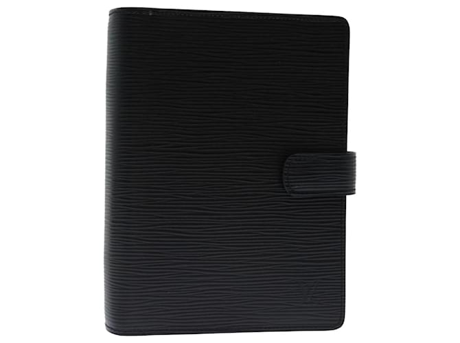 LOUIS VUITTON Epi Agenda MM Day Planner Cover Black R20042 LV Auth 68491 Leather  ref.1306004