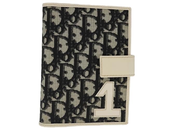 Christian Dior Trotter Canvas agenda Day Planner Cover Noir Auth ar11521  ref.1306014