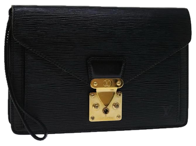 LOUIS VUITTON Epi Serie Dragonne Hand Bag Black M52612 LV Auth th4658 Leather  ref.1306050