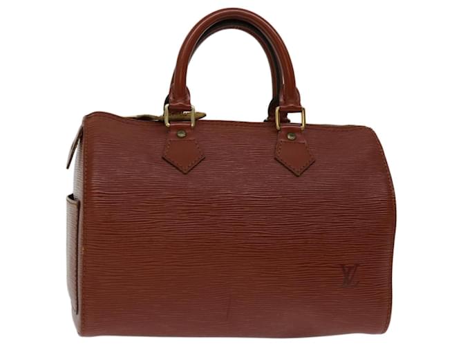 Louis Vuitton Epi Speedy 25 Bolsa de mão marrom M43013 Autenticação de LV 68732 Couro  ref.1306065