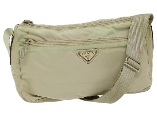 PRADA Shoulder Bag Nylon Beige Auth 69153  ref.1306066