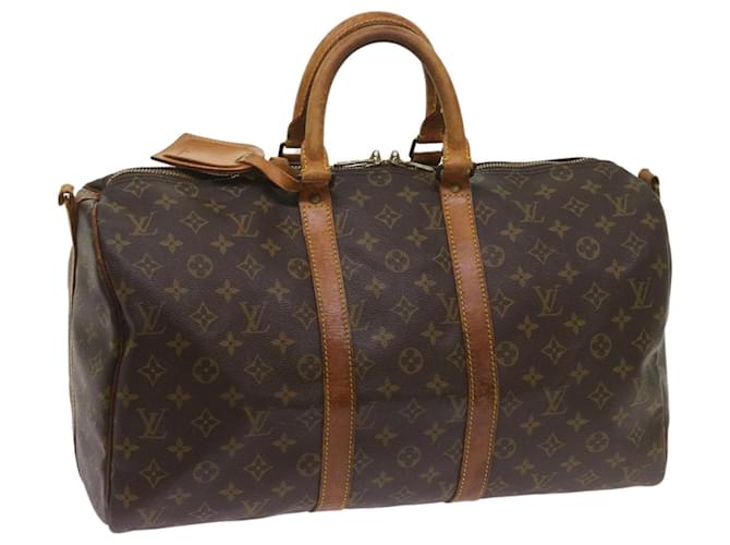 Louis Vuitton Monogram Keepall Bandouliere 45 Boston Bag M41418 LV Auth 68557 Cloth  ref.1306098