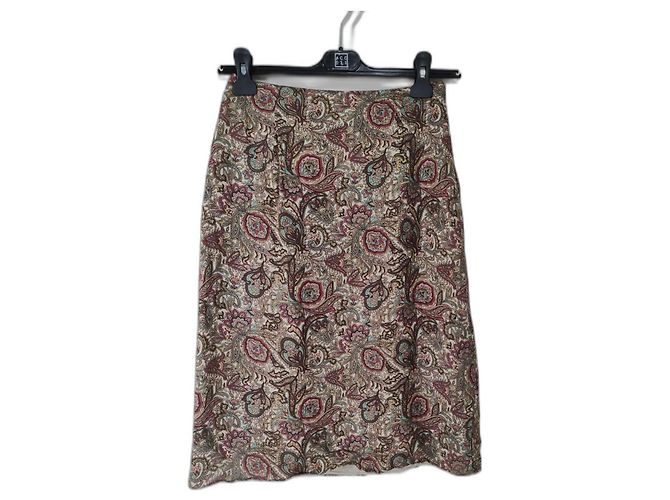 Autre Marque Gonna midi in seta Charter Club Multicolore