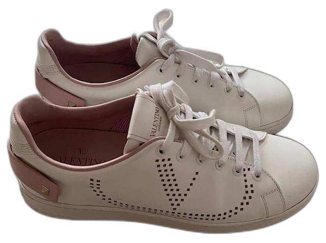 Valentino Garavani Cestas Branco Couro  ref.1306133