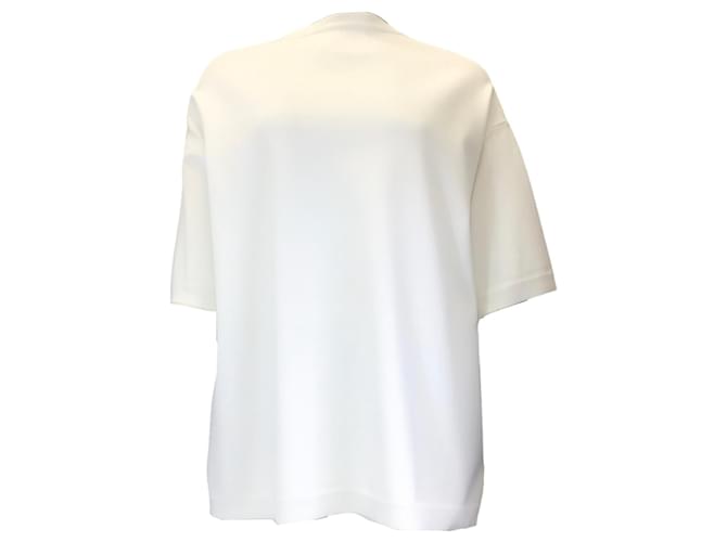 Autre Marque Alaia White Oversized Short Sleeved Knit Top Viscose  ref.1306168