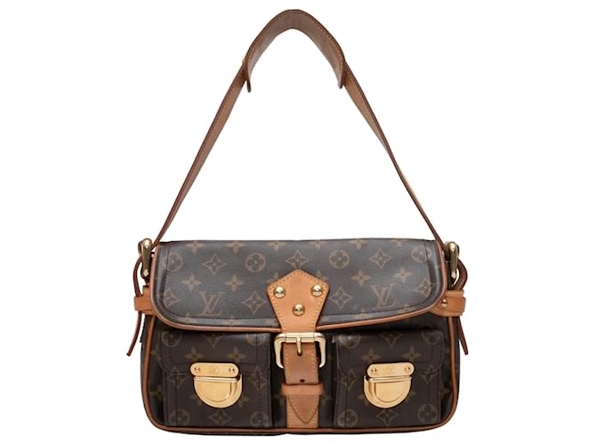 Brown Louis Vuitton Monogram Hudson PM Bag Leather  ref.1306212