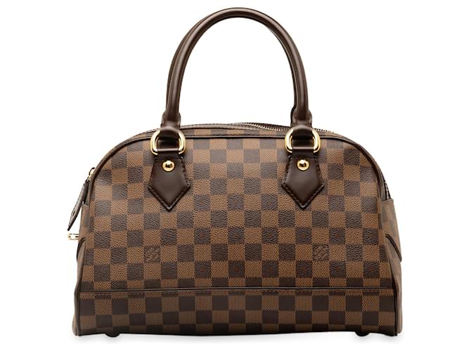Brown Louis Vuitton Damier Ebene Duomo handbag Braun Leder  ref.1306249