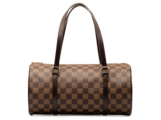 Brown Louis Vuitton Damier Ebene Papillon 30 handbag Leather  ref.1306250