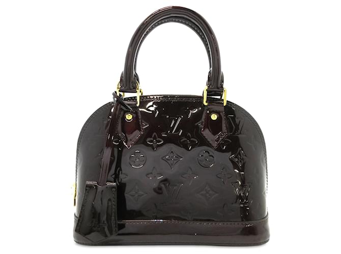 Bolso satchel Louis Vuitton Vernis Alma BB morado con monograma Púrpura Cuero  ref.1306254