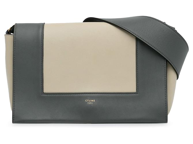 Céline Gray Celine Frame Shoulder Bag Leather  ref.1306284
