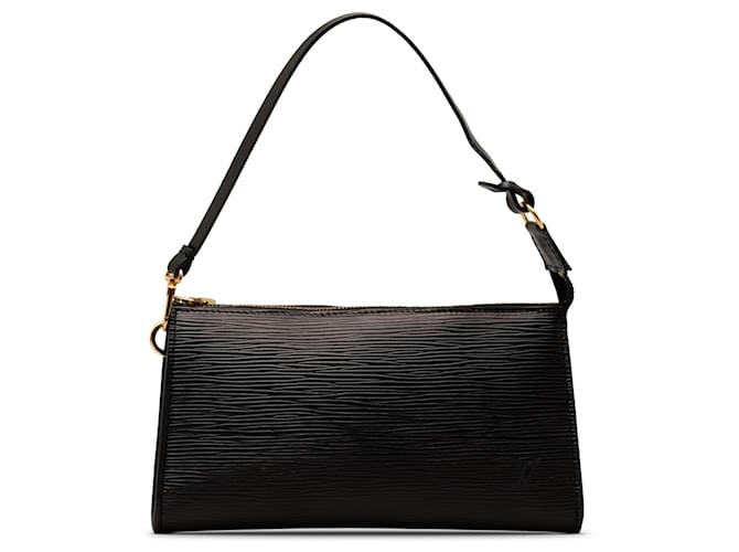 Black Louis Vuitton Epi Pochette Accessoires Shoulder Bag Leather  ref.1306288