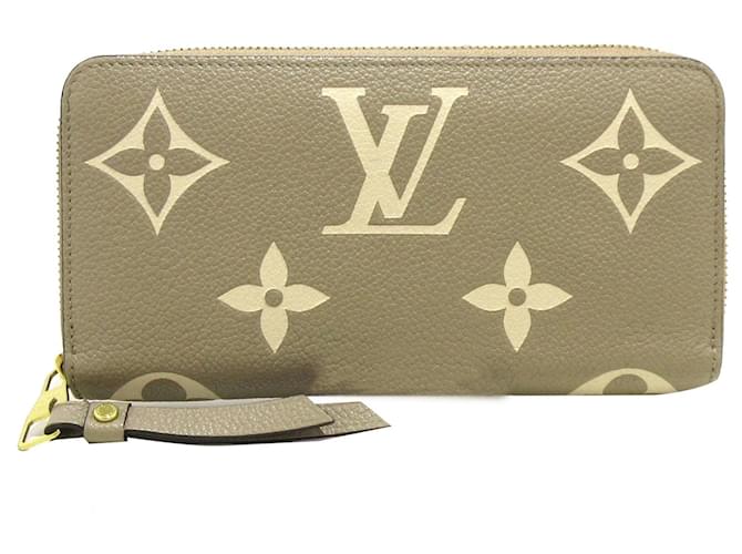 Brown Louis Vuitton Monogram Giant Empreinte Bicolor Zippy Wallet Leather  ref.1306299