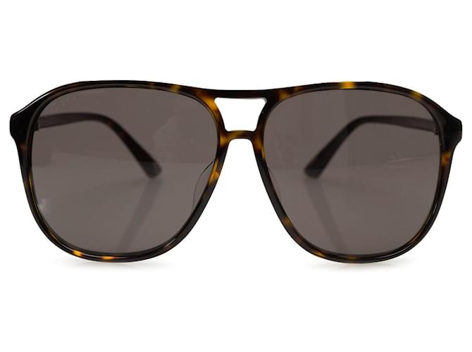 Óculos de sol pretos de acetato aviador Gucci  ref.1306309