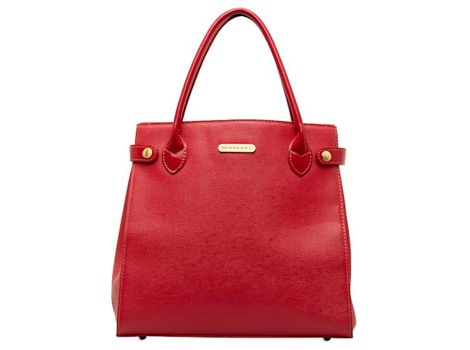 Red Burberry Leather Handbag  ref.1306317