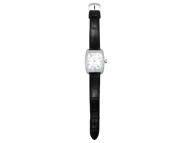 Autre Marque Relógio preto Locman Diamond alumínio e pulseira de crocodilo Couro  ref.1306341