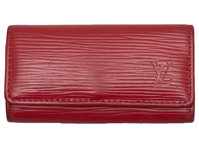 Llavero de cuero Epi rojo de Louis Vuitton Roja  ref.1306345