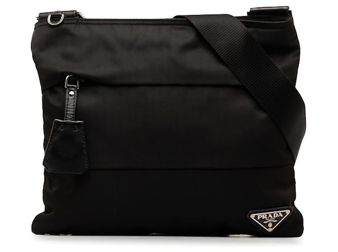 Black Prada Tessuto Crossbody Bag Cloth  ref.1306355