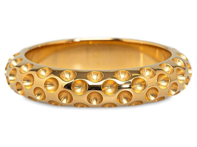 Ring Anel de lenço Hermès com pontos dourados Ouro amarelo  ref.1306366