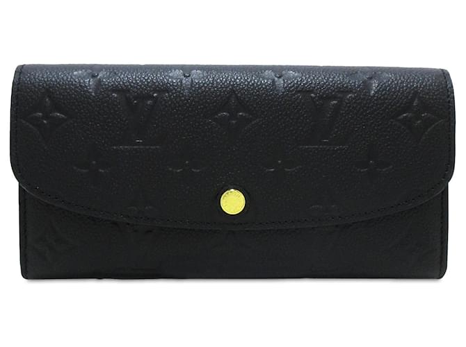 Black Louis Vuitton Monogram Empreinte Emilie Wallet Cuir Noir  ref.1306373