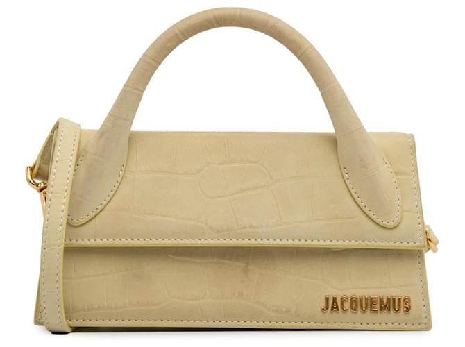 Yellow Jacquemus Embossed Le Chiquito Long Satchel Leather  ref.1306402