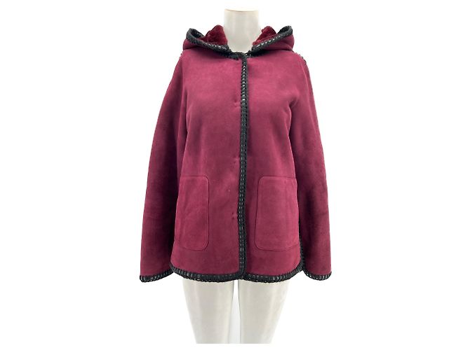 Tory Burch coats T.International M Fur Dark red
